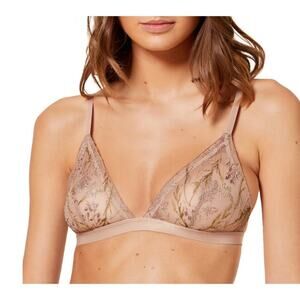 Etam Louange Embroidered Floral Non Padded Bralette Romantic Women's 36C